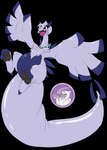 after_transformation big_tail chibi chubby_tail female fusion huge_tail hyper hyper_tail open_mouth overweight pawpads paws slightly_chubby tail transformation nintendo pokemon chibi_the_absol generation_2_pokemon legendary_pokemon lugia pokemon_(species) absurd_res alpha_channel hi_res