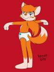 anthro clean_diaper clothed clothing diaper female solo toony wearing_diaper white_diaper young young_anthro krezz_karavan school_days edna_(school_days) canid canine fox mammal 2014 alternate_version_at_source