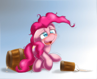barrel drunk female feral solo substance_intoxication behind-space friendship_is_magic hasbro my_little_pony pinkie_pie_(mlp) earth_pony equid equine horse mammal pony