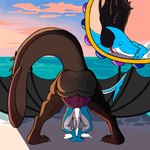 2_penises 4_balls anal animal_genitalia balls big_balls big_penis bite bite_neck bodily_fluids cum cum_drip cum_in_ass cum_inside cum_on_self cum_strand dripping duo ejaculation erection genital_fluids genitals huge_balls hyper hyper_balls hyper_genitalia male male/male male_penetrated male_penetrating multi_balls multi_genitalia multi_penis narrowed_eyes neck_bite penetration penis rare_view sea size_difference smile sun tail_anus water wet_anus terens mythology tynebris dragon fish marine mythological_creature mythological_scalie scalie shark spark_(disambiguation) 1:1 animated hi_res