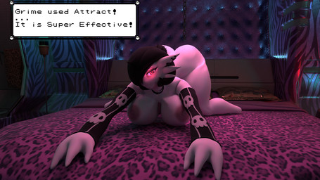 anthro areola barbell_piercing bed bedroom bedroom_eyes big_breasts bisexual_lighting black_hair breasts clothing downward_dog_pose ear_piercing female furniture glowing glowing_eyes hair half-closed_eyes huge_breasts looking_at_viewer narrowed_eyes nipple_barbell nipple_piercing nipples nude piercing seductive solo text thick_thighs white_body ghostgengaming coel3d_(modeler) rigid3d_(modeler) blender_cycles nintendo pokemon fan_character grime_the_gardevoir_(coel3d) gardevoir generation_3_pokemon pokemon_(species) 16:9 3d_(artwork) 4k absurd_res blender_(artwork) digital_media_(artwork) english_text hi_res widescreen