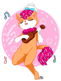 accessory anthro bow_(feature) bow_accessory bow_ribbon centered_hair_bow female hair_accessory hair_bow hair_ribbon happy lute musical_instrument musical_note musical_symbol plucked_string_instrument ribbons singing solo string_instrument symbol ukulele ranchinggal hasbro littlest_pet_shop littlest_pet_shop_(2012) sugar_sprinkles domestic_cat felid feline felis mammal snowshoe_cat 3:4 hi_res