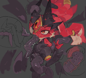 2_toes 3_fingers anal animal_genitalia animal_penis anklet anthro arms_tied biped black_body black_horn bound cetacean_genitalia cetacean_penis demonic ear_piercing feet fingers genital_slit genitals golden_ring horn internal internal_oral internal_slit jewelry male male_anthro oral oral_penetration penetration penis piercing red_body red_eyes restrained restrained_by_tentacles sex short short_anthro short_male slit_penetration slit_play solo spiked_tentacles spikes spikes_(anatomy) suspended_via_tentacles suspension tapering_penis tentacle_in_mouth tentacle_in_slit tentacle_penetration tentacle_sex tentacles toes ramssa league_of_legends riot_games tencent devil_fizz fizz_(lol) aquatic demon yordle 2025 digital_media_(artwork) hi_res