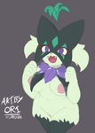 anthro areola big_breasts breasts excited female fur genitals hair looking_up nipples nude open_mouth pink_areola pink_nipples pussy simple_background solo ori_(artist) nintendo pokemon generation_9_pokemon meowscarada pokemon_(species) shiny_pokemon digital_media_(artwork)
