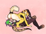 69_position anthro anthro_on_anthro anus bodily_fluids breath brown_body brown_fur crouching cunnilingus ear_piercing eyelashes face_in_ass female female/female fur looking_pleasured mutual_cunnilingus oral painted_claws pawpads piercing pubes saliva saliva_string sex tail tail_grab vaginal yellow_body yellow_fur friskyfeline69 panzie krys_evensong_larcen noodle_(friskyfeline69) american_opossum domestic_cat felid feline felis mammal marsupial virginia_opossum 2025 hi_res