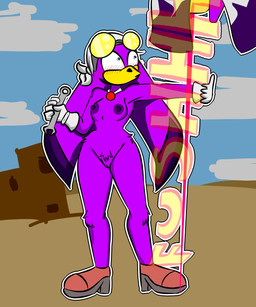 accessory anthro areola beak blue_eyes blush breasts clothing crotch_tuft eyewear female footwear genitals gloves goggles handwear headband jewelry medium_breasts necklace nipples non-mammal_breasts non-mammal_nipples nude outside purple_body shoes solo thick_thighs tools tuft vulva wardrobe_malfunction wide_hips wrench bell-thing sega sonic_riders sonic_the_hedgehog_(series) wave_the_swallow avian bird hirundinid oscine passerine swallow_(bird) 5:6 absurd_res hi_res