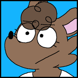 :/ anthro blue_background brown_body brown_fur brown_hair clothed clothed_anthro clothed_female clothing curly_hair eyelashes female female_anthro fur hair mouth_closed round_ears simple_background solo freoncat normalsville zola_(normalsville) mammal murid murine rat rodent 1:1 2025 bust_portrait colored english_description flat_colors icon low_res portrait