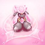 anthro areola big_breasts breasts crystal diamond_(gem) female gem huge_breasts looking_at_viewer nipples nude pink_eyes pokemorph simple_background solo latiar nintendo pokemon elemental_creature gem_creature generation_6_pokemon legendary_pokemon mega_diancie mega_evolution mineral_fauna pokemon_(species) 1:1 hi_res