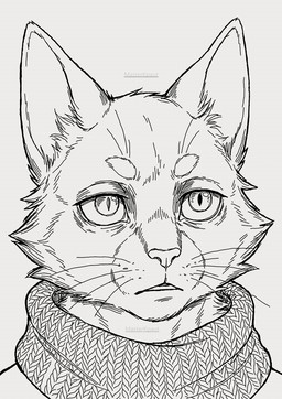 anthro feral male male/male solo masterkaput hi_res line_art