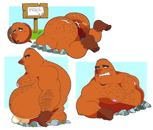 anthro balls belly big_balls big_belly big_butt blush bodily_fluids bulge butt clothing cum cum_on_butt genital_fluids genitals male moobs nipples overweight overweight_male solo text underwear demobarry animal_crossing nintendo mr._resetti eulipotyphlan mammal mole_(animal) 2026 absurd_res english_text hi_res