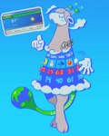 blue_body blue_face blush cloud eyes_closed fur globe grey_body grey_fur male number number_print open_mouth speech_bubble pegasuskiss forecast_channel nintendo wii fan_character stratus_(pegasuskiss) giraffe giraffid mammal 4:5 hi_res