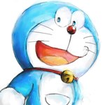 anthro bell blue_body blue_fur collar front_view fur looking_at_viewer machine male open_mouth pouch_(anatomy) red_collar red_nose simple_background solo standing tongue whiskers white_background white_body white_fur mt_tg doraemon doraemon_(character) domestic_cat felid feline felis mammal robot 2018 shaded