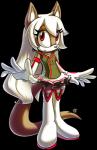 anthro clothing female gloves hair handwear red_eyes simple_background solo white_hair ketrindarkdragon sega sonic_the_hedgehog_(series) fan_character mammal alpha_channel hi_res