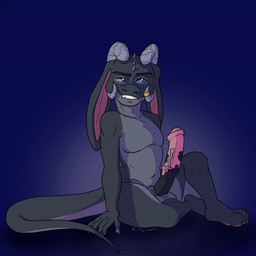 animal_genitalia animal_penis animated_gif anthro balls blinking bodily_fluids equine_genitalia equine_penis genital_fluids genitals horn long_ears male penis precum solo tail tail_motion tailwag throbbing throbbing_penis flywolf calor_(calor_lacerta) kobold scalie 1:1 animated short_playtime
