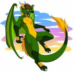 ambiguous_gender anthro black_nose brown_eyes brown_hair fur green_body green_fur hair open_mouth simple_background solo tail teeth tongue citrinelle mythology canid canine dragon furred_dragon furred_scalie hybrid mammal mythological_creature mythological_scalie scalie 2017 digital_media_(artwork) hi_res