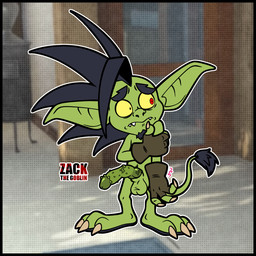 3_toes 4_fingers animal_genitalia anisocoria balls bangs beard big_balls big_ears big_eyes big_hair big_penis biped black_beard black_border black_facial_hair black_hair black_outline blurred_background border character_description character_description_in_description clothing description detailed_background dwarfism facial_hair feet fingerless_gloves fingers genitals gloves goatee green_body green_chest green_ears green_feet green_nose green_tail hair handwear hindpaw humanoid_genitalia humanoid_penis hybrid_genitalia hybrid_penis knot knotted_humanoid_penis knotted_penis long_tail male not_furry nubbed_penis outline paws penis screencap screencap_background sharp_teeth sheath sheathed_humanoid_penis solo spiky_hair tail tail_tuft teeth text toes tuft vein veiny_knot veiny_penis white_outline conditional_dnp rachelfictionkin booba_(series) european_mythology hugo_(series) mythology satsuriku_no_tenshi fan_character zack_the_goblin_(rachelfictionkin) goblin humanoid mythological_creature tailed_humanoid 1:1 2026 colored colored_line_art digital_drawing_(artwork) digital_media_(artwork) english_text flat_colors full-length_portrait hi_res krita_(artwork) portrait procreate_(artwork)