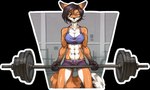 abs anthro bra clothing exercise female muscular muscular_female solo sports_bra underwear v-cut weightlifting weights workout chadzime rosaline_(bronx23) canid canine fox mammal red_fox true_fox