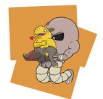 absurd_res big_dom_small_sub big_penis dominant drowzee duo forty_(artist) generation_1_pokemon genitals heart_symbol hi_res hitmonlee humanoid male male/male mottled muscular nintendo penis pokemon pokemon_(species) simple_background size_difference slightly_chubby