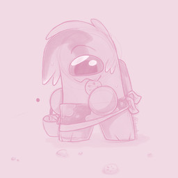 1_eye ambiguous_gender beach_clothes biped bucket clothed clothing container hair highlights_(coloring) not_furry pink_body pink_hair seashell shell simple_background smile solo text wet wet_hair wrap_skirt young demon_ascended among_us innersloth crewpostor_(among_us) livi_creme_(demon_ascended) aquatic bivalve humanoid hybrid mollusk sand_dollar scallop 1:1 2026 colored digital_drawing_(artwork) digital_media_(artwork) monochrome pink_and_white pink_monochrome pink_theme shaded signature female_(lore) intersex_(lore)