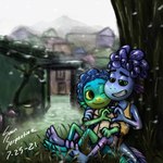 blue_body blue_scales clothed clothing cuddling duo gesture heart_gesture male male/male mountain outside plant raining scales smile tree wet wet_body wet_feet wet_skin sean_serpentine disney luca_(pixar) pixar alberto_scorfano luca_paguro fish human mammal marine 1:1 absurd_res hi_res huge_filesize