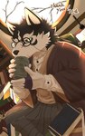 5_fingers anthro black_body black_fur black_nose black_sclera blue_eyes claws fingers fur humanoid_hands male solo white_body white_fur eichi_doraking lifewonders tokyo_afterschool_summoners masanori_(tas) canid canine canis domestic_dog husky mammal nordic_sled_dog spitz 2023 5:8 hi_res