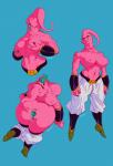 anus big_breasts bodily_fluids breasts butt clothed clothing crossgender cyan_background female flexible genital_fluids genitals looking_at_viewer mostly_nude nipples not_furry presenting presenting_hindquarters pussy red_eyes simple_background solo spreading tongue topless vaginal_fluids rube dragon_ball dragon_ball_z majin_buu super_buu alien alien_humanoid humanoid majin digital_media_(artwork) hi_res shaded