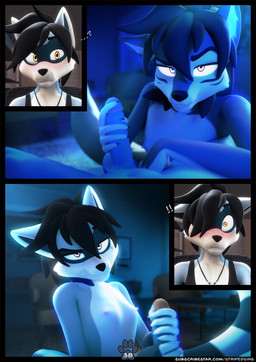 after_transformation alternative_fashion anthro armpit_hair bedroom_eyes big_penis black_hair blue_body blue_fur blush blushing_profusely body_hair bouncing_breasts breasts chair claws clothed clothing digitigrade duo electronics emo emo_haircut emo_hairstyle erect_nipples erection fantasizing fantasy female flat_chested fur furniture genitals grin hair handjob long_penis looking_at_porn looking_at_viewer male male/female masturbation narrowed_eyes nipples nude nude_anthro nude_female nude_male office_chair party party_sex penile penis penis_between_breasts penis_grab playful pornography purple_eyes relaxed_expression relaxing seducing_viewer seductive sex sex_party sexy_eyes shelf shirt shocked sibling_lust sigh sighing smile smiling_at_viewer smug_grin spread_legs spreading squish surprised surprised_expression table tank_top text thick_penis thin_penis topless topless_anthro topless_female topwear transformation watching_video wolf_tail yellow_eyes willitfit striped_sins felix_(striped_sins) ryder_(striped_sins) canid canine canis mammal procyonid raccoon wolf comic hi_res url accidental_incest_(lore) brother_(lore) brother_and_sister_(lore) incest_(lore) sibling_(lore) sister_(lore) twins_(lore)