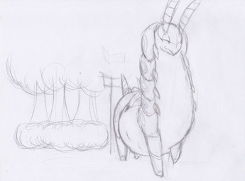 antennae_(anatomy) belly big_belly female female_feral female_pred feral feral_pred forest fully_inside long_neck multiple_prey plant pokemon_pred quadruped satisfied shrub smile street_sign struggling struggling_prey tree unwilling_prey vore pakaproductions nintendo pokemon pandora_(pakaproductions) arthropod generation_5_pokemon pokemon_(species) scolipede monochrome sketch traditional_media_(artwork)