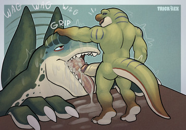 3_fingers abstract_background anthro big_penis biped blue_markings bodily_fluids butt claws cum cum_drip cum_in_mouth cum_inside cum_on_face cum_on_ground cumshot dominant dominant_anthro dominant_male dripping duo ejaculation erection eye_markings eyebrows facial_scales fingers genital_fluids genitals glans green_body green_markings hand_on_head head_grab huge_penis humanoid_genitalia humanoid_penis larger_sub male male/male markings motion_lines multicolored_body muscular muscular_anthro muscular_male nude nude_anthro nude_male open_mouth oral orange_eyes orgasm oversized_fellatio oversized_oral penis pink_glans plantigrade red_markings scale_eyebrows scales sharp_teeth simple_background size_difference small_top_big_bottom submissive submissive_anthro submissive_male tail tail_motion tailwag teeth text tiptoes tongue tongue_out two_tone_body trick_rex brachiosaurid brachiosaurus dinosaur macronarian prehistoric_species reptile saurischian sauropod sauropodomorph scalie 2025 absurd_res artist_name colored digital_drawing_(artwork) digital_media_(artwork) english_text hi_res signature