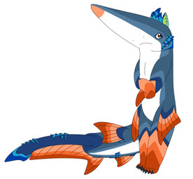 anthro blue_body brown_eyes casual_nudity fin long_snout male multicolored_body nude scales snout solo seabreeze629 seabreeze_gladius_(seabreeze629) acipenseriform aquatic chinese_paddlefish fish paddlefish recently_extinct_species hi_res