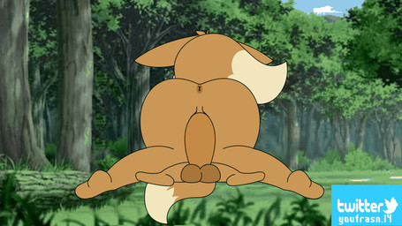 anthro anthro_on_feral anthro_penetrated anus balls bestiality big_balls big_penis bodily_fluids brown_body brown_fur brown_tail dipstick_tail duo erection female female_penetrated feral feral_penetrating feral_penetrating_anthro forest fur genital_fluids genitals huge_penis larger_female male male/female male_penetrating male_penetrating_female markings multicolored_tail nude penetration penis plant sex size_difference small_but_hung smaller_male tail tail_markings tan_tail tree twitter_logo vaginal vaginal_fluids vaginal_penetration vulva youfrasn nintendo pokemon twitter eeveelion_(youfrasn) jasmin_(youfrasn) eevee generation_1_pokemon pokemon_(species) 16:9 animated hi_res widescreen