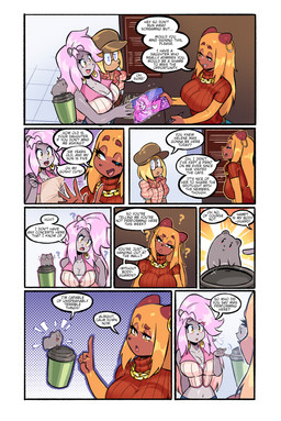 anthro big_breasts blonde_hair blue_eyes blush blush_stickers breasts chain_necklace clothed clothed_anthro clothed_female clothing coffee_cup container cup dialogue ear_piercing ear_ring extreme_size_difference eyewear female feral floating glasses gloves grey_body group hair handwear hoop_ear_ring jewelry larger_female long_hair male micro_anthro micro_male necklace orange_clothing orange_hair orange_sweater orange_topwear piercing pink_hair ring_piercing semi-anthro shaking_head size_difference smaller_male speech_bubble sweater text topwear wearing_glasses wearing_hat yellow_eyes jamoart bethany_(jamoart) courtney_(jamoart) hampt_(jamoart) helene_marilyn armadillo capybara caviid cricetid hamster mammal rodent xenarthran 2026 absurd_res comic english_text hi_res