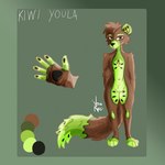 anthro food fruit kiwifruit male plant solo voidryes canid canine canis fox mammal procyonid raccoon wolf 1:1 digital_media_(artwork) hi_res model_sheet