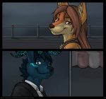 2015 anthro antlers black-kitten blue_eyes canid canine chris_(chris13131415) clothed clothing comic deer double_pov duo female female_pov first_person_view fur hair heterochromia horn jenny_(chris13131415) looking_at_viewer male male_pov mammal red_eyes romantic romantic_couple smile