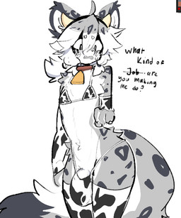 ahoge animal_print animal_print_bikini anthro arm_tuft bangs belly_tuft big_bulge big_tail bikini bikini_thong blush blush_lines bulge censored_text clothing collar countershade_legs countershade_snout countershade_tail countershade_thighs countershade_torso countershading cow_print cow_print_bikini cowbell cowbell_collar crossed_bangs detailed_bulge dialogue ear_tuft eyebrow_through_hair eyebrows fake_horns femboy fur genital_outline genitals grey_body grey_fur hair ineffective_censorship leopard_spots looking_down male male_anthro multicolored_hair navel nervous pattern_bikini pattern_clothing pattern_swimwear penis penis_base penis_outline pointy_ears prick_ears pupils red_collar shoulder_tuft shy side_bangs snout solo spots swimwear tail talking_to_another text tied_hair translucent translucent_hair tuft two-piece_swimsuit two_tone_hair white_body white_countershading white_pupils shiyaa_stuff leo_(shiyaa_stuff) felid feline mammal pantherine snow_leopard 2025 censored colored digital_media_(artwork) english_text shaded male_(lore)