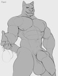 abs anatomically_correct anatomically_correct_genitalia anatomically_correct_penis animal_genitalia animal_penis anthro balls biceps big_balls big_penis biped bodily_fluids butt canine_genitalia canine_penis condom cum erection eyebrows filled_condom genital_fluids genitals holding_filled_condom knot male muscular muscular_anthro muscular_male navel nipples nude pecs penis sexual_barrier_device smile solo standing tail teeth thick_penis r30b0m0 canid canine canis domestic_dog mammal 2023 digital_media_(artwork) hi_res monochrome sketch