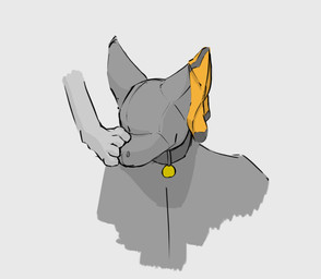 ambiguous_gender anthro bdsm clothing collar disembodied_foot duo faceless_anthro faceless_character featureless_face feet foot_fetish foot_on_face foot_sniffing footwear gimp_mask grey_background male male/ambiguous mask paws plushsuit simple_background sniffing socks submissive submissive_anthro submissive_male small_plush_guy canid canine mammal hi_res sketch