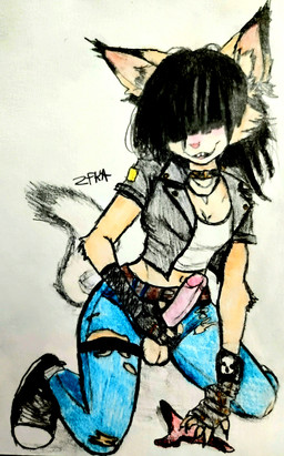 alternative_fashion bangs black_hair bottomwear buckteeth clothing crop_top denim denim_bottomwear denim_clothing erection gloves gynomorph hair hair_over_eyes handwear intersex jeans masturbation panties pants punk shirt slim teeth topwear underwear zfka animal_humanoid canid canid_humanoid canine canine_humanoid fox_humanoid humanoid mammal mammal_humanoid absurd_res hi_res