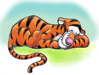 anthro arms_bent black_stripes black_tail_tip blue_sky closed_smile dipstick_tail eyes_closed featureless_feet feet fur grass light lying lying_on_ground male male_anthro markings mitten_hands mouth_closed nude_anthro nude_male on_front on_ground orange_body orange_fur orange_tail pink_nose plant plushie seam_(sewing) sky sleeping smile solo striped_markings striped_tail stripes tail tail_markings two_tone_tail whiskers white_body white_fur white_inner_ear zdrer456 disney winnie_the_pooh_(franchise) tigger animate_inanimate felid hybrid living_plushie mammal pantherine tiger 2012 colored_pencil_(artwork) hi_res lighting shaded traditional_media_(artwork)