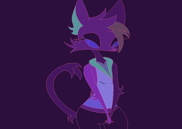 anthro brown_hair cheek_tuft clothed clothed_female clothing facial_tuft female fur hair purple_background purple_body purple_fur purple_tail shirt simple_background solo tail topwear tuft naircat domestic_cat felid feline felis mammal 2017 digital_drawing_(artwork) digital_media_(artwork) microsoft_paint_(artwork) portrait three-quarter_portrait