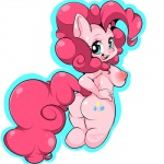 anthro anthrofied areola big_butt biped blue_eyes breasts butt cutie_mark female fur hair looking_back nipples nude open_mouth pink_body pink_fur pink_hair rear_view simple_background solo standing white_background luna_lupin friendship_is_magic hasbro my_little_pony pinkie_pie_(mlp) earth_pony equid equine horse mammal pony 1:1 2016 digital_media_(artwork) portrait three-quarter_portrait