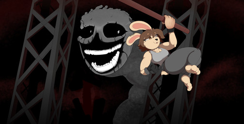 anthro bottomwear clothing face_(white-knuckle) female pants parkour shirt sweatpants tail tank_top topwear loony_metal white_knuckle lagomorph leporid mammal rabbit absurd_res hi_res