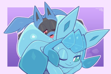 anal anthro anthro_on_anthro anthrofied bent_over big_butt black_body black_fur black_inner_ear black_nose blue_body blue_eyes blue_fur blue_inner_ear bodily_fluids border butt butt_from_the_front cute_fangs dominant dominant_male duo fangs femboy fingers fur glistening glistening_body glistening_eyes hand_on_butt hand_spike head_between_buttocks huge_butt josou_seme licking looking_pleasured male male/male multicolored_body multicolored_fur nude one_eye_closed one_eye_half-closed open_mouth oral outline pokemorph pupils purple_background purple_border purple_outline red_eyes rimming saliva saliva_on_tongue sex simple_background smile spikes spikes_(anatomy) sweat teeth text tongue tongue_out two_tone_body two_tone_fur white_pupils frumples nintendo pokemon eeveelution generation_4_pokemon glaceon lucario pokemon_(species) 2023 3:2 artist_name digital_media_(artwork)