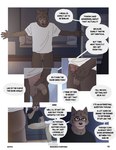 absurd_res anthro anthro_on_anthro balls bottomless bottomless_male brown_body brown_fur butt canid canine canis casual_exposure casual_nudity clothed clothing comic dialogue domestic_dog duo echto english_text eyewear father_(lore) father_and_child_(lore) father_and_son_(lore) flaccid foreskin fur genitals glasses hi_res holding_penis long_foreskin looking_at_genitalia looking_at_penis male male/male mammal parent_(lore) parent_and_child_(lore) parent_and_son_(lore) penis presenting presenting_penis pubes retracted_foreskin shirt son_(lore) speech_bubble t-shirt text topwear touching_penis