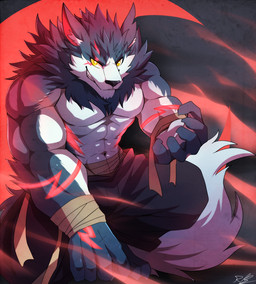 2014 abs anthro bandage biceps big_muscles canine clothing grin male mammal muscles pants pecs rabbity teeth topless wolf yellow_eyes
Rating: Safe
Score: 12
User: cole-nyaa
Date: March 07, 2014