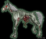 ambiguous_gender emaciated gore hooves horror_(theme) nightmare_fuel solo tail what what_has_science_done anaktis equid equine horse mammal undead zombie 1996