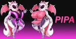 anthro back_wings balls big_breasts breasts clothing curved_horn curvy_figure erection fur genitals gesture gynomorph hair hand_gesture horn huge_breasts humanoid_genitalia humanoid_penis intersex leotard machine membrane_(anatomy) membranous_wings neck_tuft one_eye_closed penis pink_membrane protogen_visor simple_background slightly_chubby slightly_chubby_anthro slightly_chubby_gynomorph slightly_chubby_intersex solo thick_thighs tuft v_sign voluptuous voluptuous_gynomorph white_body white_fur white_hair wide_hips wings wink furrreun mythology pipa_(eddyoshi) dragon hybrid mythological_creature mythological_scalie protogen scalie hi_res model_sheet herm_(lore)