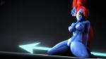 abs big_breasts biped blue_body blue_skin breasts eye_patch eyewear female genitals hair kneeling long_hair melee_weapon muscular muscular_female muscular_humanoid nipples non-mammal_breasts nude polearm pussy red_hair solo spear weapon yellow_eyes lamoz571 wo262 undertale undertale_(series) undyne animal_humanoid fish fish_humanoid humanoid marine marine_humanoid 16:9 3d_(artwork) digital_media_(artwork) hi_res widescreen