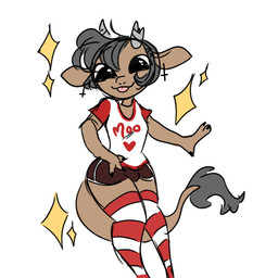 3_fingers accessory anthro big_tail biped blush bottomwear broken_horn brown_body brown_fur bulge claws clothed clothing cross ear_piercing ear_ring femboy fingers footwear fur grey_hair grey_horn hair hair_accessory hairpin heart_symbol horn inverted_cross jewelry legwear looking_at_viewer male pattern_clothing pattern_legwear pattern_stockings piercing ring_piercing shirt shorts simple_background smile socks solo standing stockings striped_clothing striped_legwear striped_stockings stripes tail tail_tuft text text_on_clothing text_on_shirt text_on_topwear tongue topwear tuft white_background manitka manitka_storm bovid bovine cattle mammal 1:1 digital_media_(artwork) english_text hi_res nonbinary_(lore)