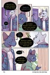 2:3 bastriw canid canine canis clothing comic dialogue domestic_cat door felid feline felis green_eyes hairless hairless_cat hi_res inside male mammal nico_(bastriw) pato_(bastriw) plant purple_eyes sphynx_(cat) text wolf